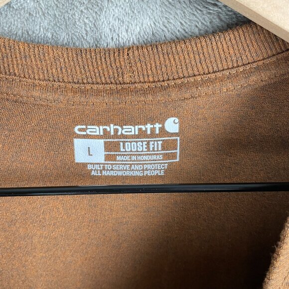 Carhartt K87 Pocket T-Shirt Men’s Large Brown Loose Fit Workwear Y2K Casual - Picture 3 of 6